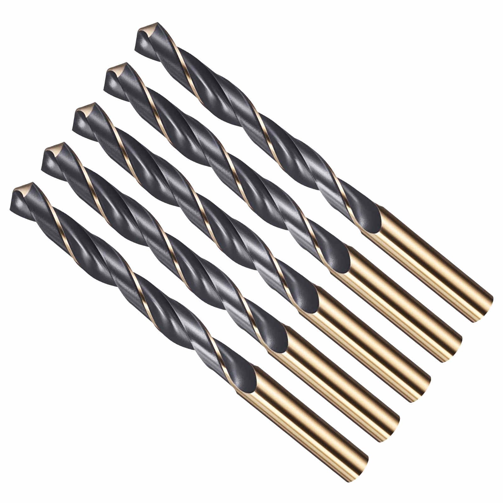 CoCud Drill Bit, 11mm Cutting Diameter, 4341 HSS Jobber Bits Gold and Black 118° Cutting Angle
