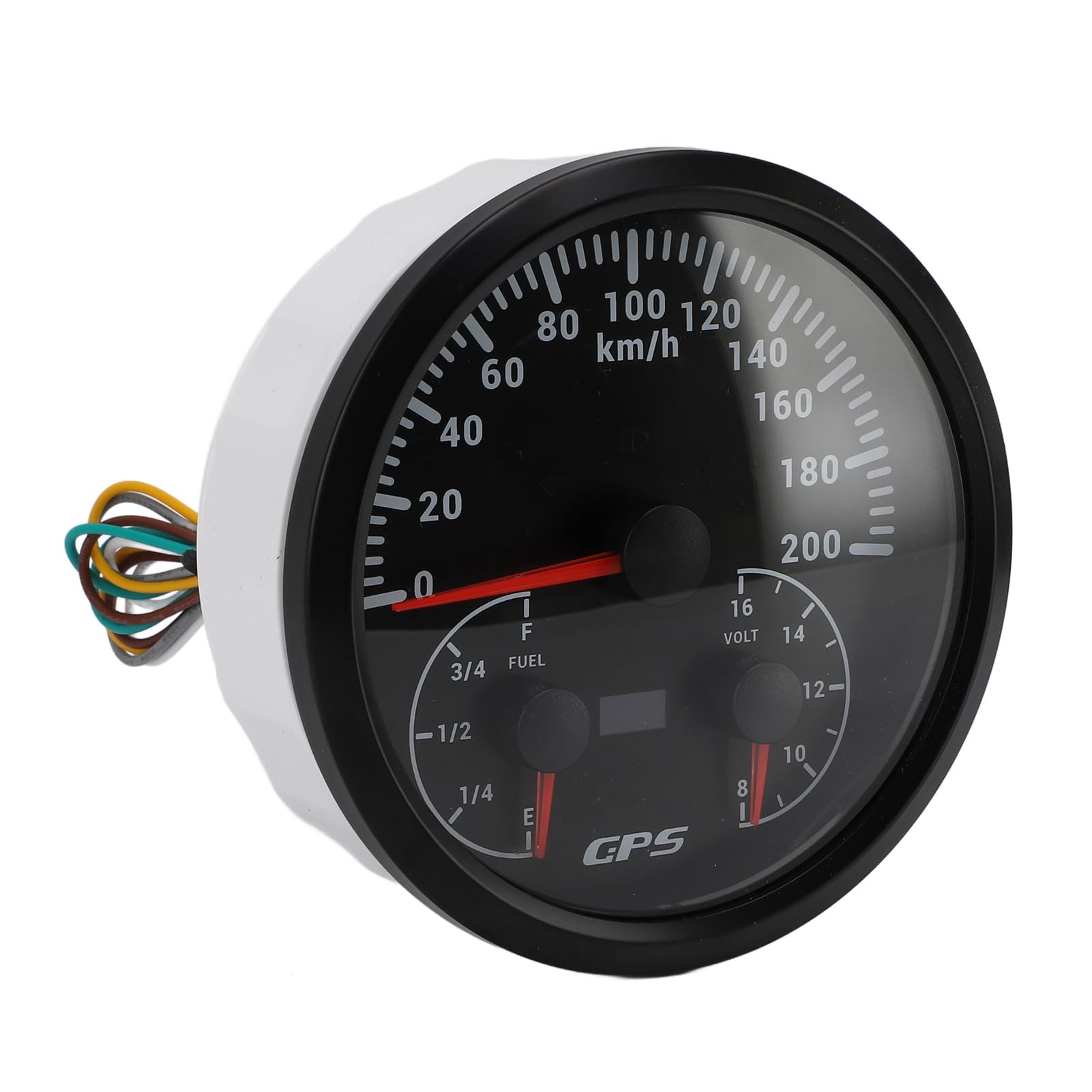 Cryfokt Tachimetro GPS 110mm, Contachilometri 3 in 1 per Barche (Black