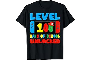 Level 100 Days of School Game Lover Boy Kids T-Shirt