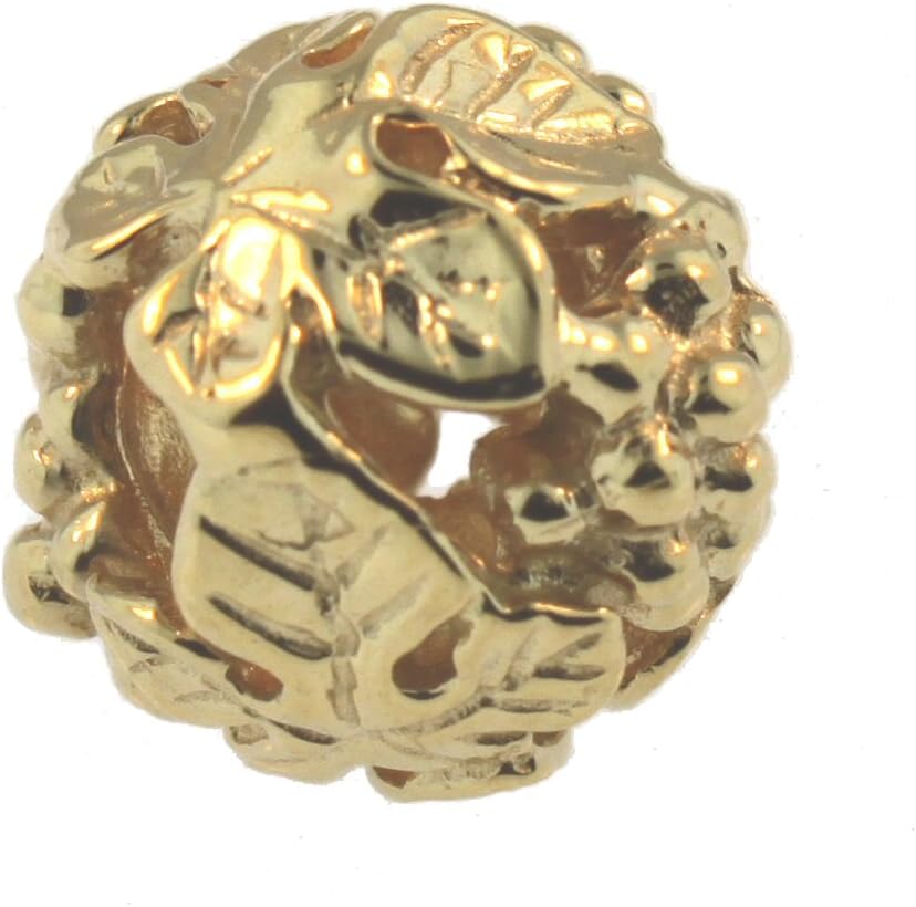 TROLLBEADS Authentic 18K Gold 21329 Wine Harvest, Gold