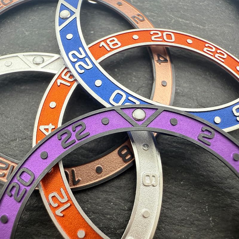 1 szt. 38 mm * 30,6 pochyły aluminiowy bezel pasuje do SKX007 SKX009 SRPD GMT SUB koperta zegarka NH35 NH36 mechanizm męski części naprawy
