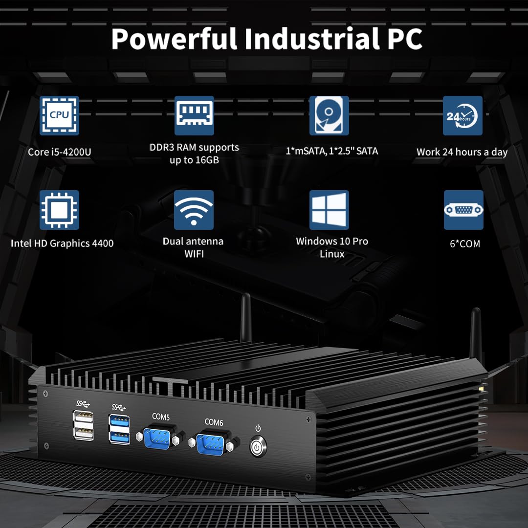 Amazon.co.jp: ファンレスミニ工業PC、デスクトップコンピュータ コア