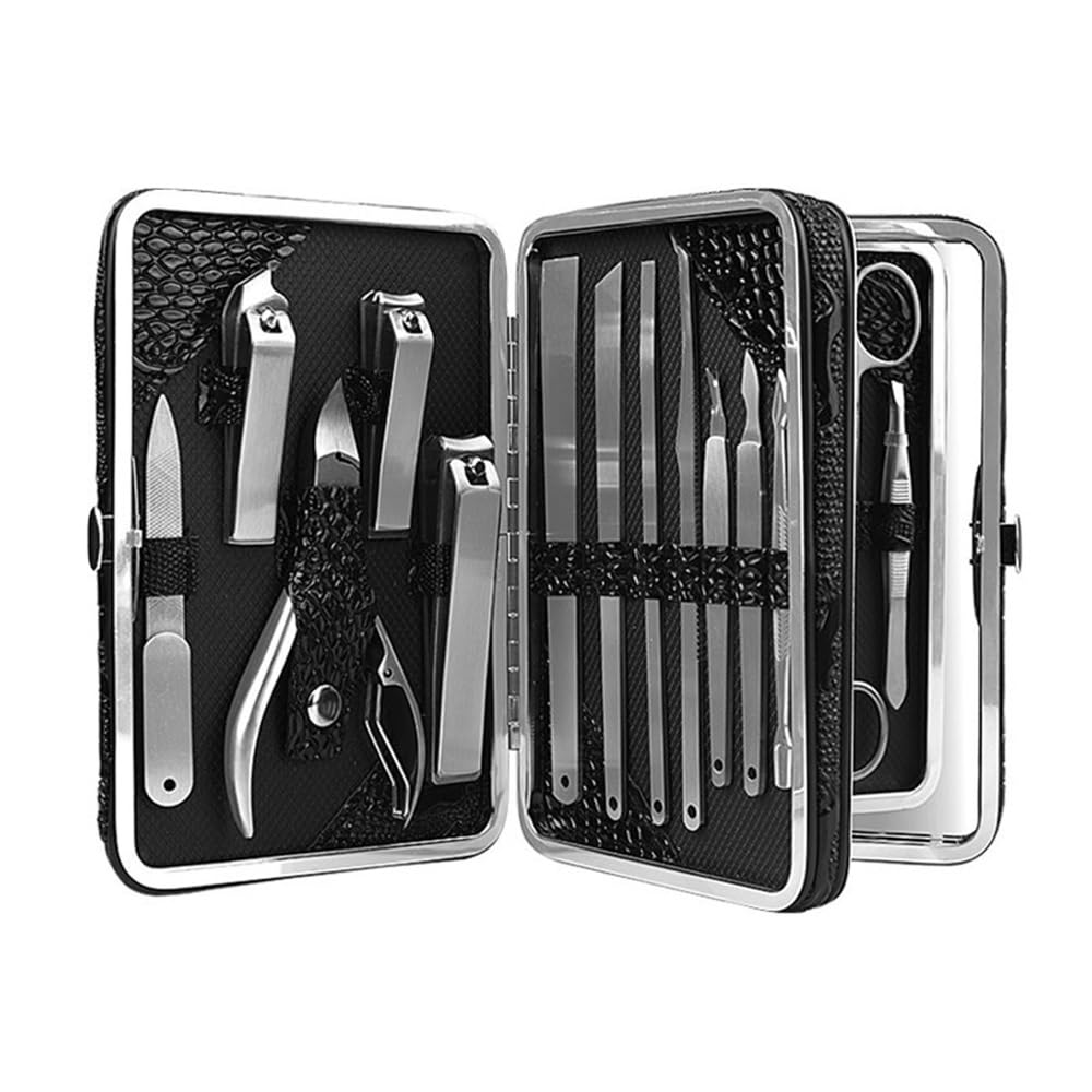 Manicura profesional Set de manicura y pedicura 20 piezas/set Cortaúñas de uso doméstico Alicates de acero inoxidable para piel muerta en diagonal para eliminar la piel muerta Cortaúñas pequeño para c