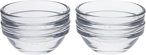 Miniatura 6 de Beille Cooking Baking Supplies - Mini cuenco de cristal para pellizcar ramequín esencial de cocina 4 piezas