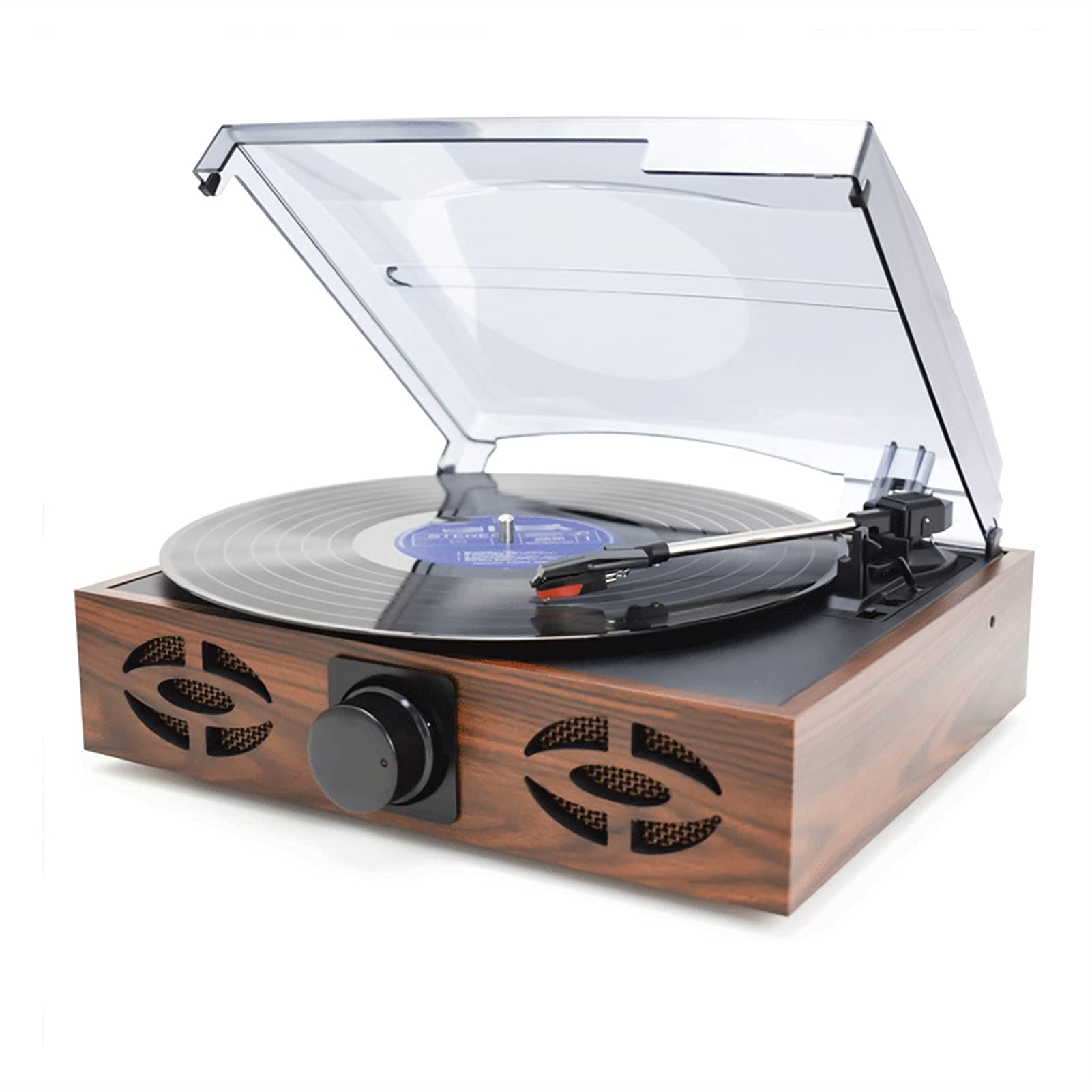 Gramofon Gramofon z wbudowanymi głośnikami stereo Gramofon z napędem pasowym 3-biegowy Gramofon winylowy z głośnikami Rejestrator