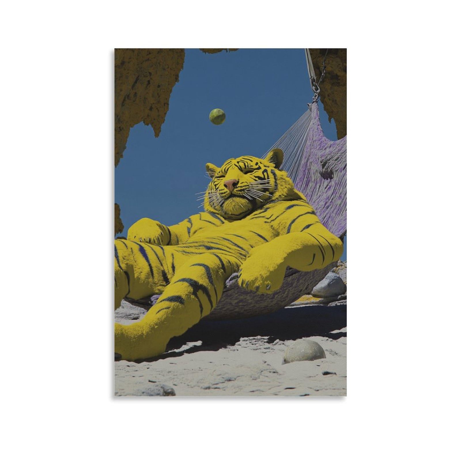 DHBANEIOK Tiger Canvas Wall Art Customised Personalised Photo on Canvas for Bedroom Room Picture Digitally Printed 24x36inch(60x90cm)