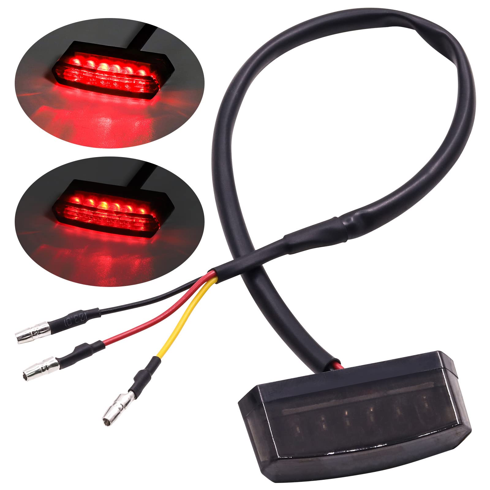 Luz Trasera LED Para Moto, ATV O Dirt Bike – Freno Y Posición, Fácil Montaje En Guardabarros