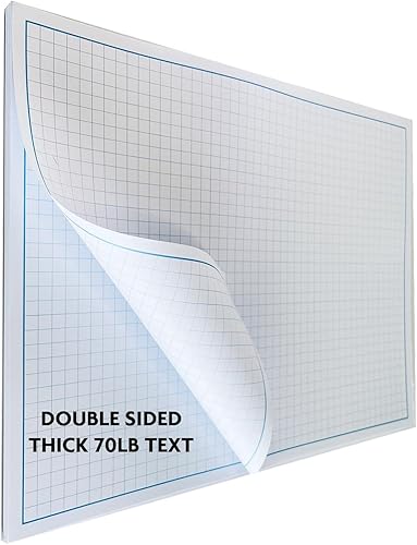 Miniatura 8 de Bloc de papel para planos y gráficos, 50 hojas por bloc, texto de 70 libras, para dibujar, diseñar y más, herramienta perfecta para artistas