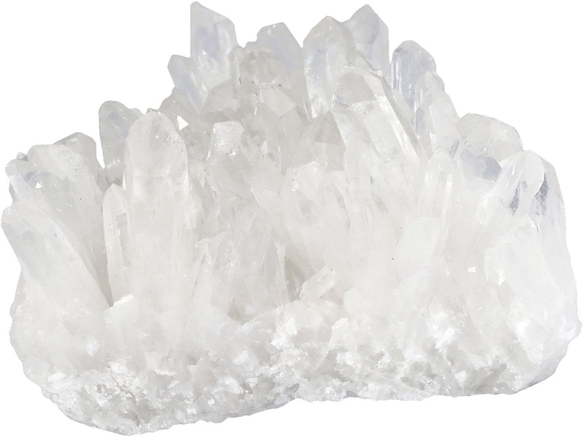 mookaitedecor Natural Clear Quartz Crystal Cluster Mineral Geode Druzy Specimen, 0.55lb-0.88lb