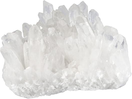 Titanium Coated Natural Rock Crystal Cluster Geode Specimen | Crystal Geode Quartz, Stone Collection, Home Decoration