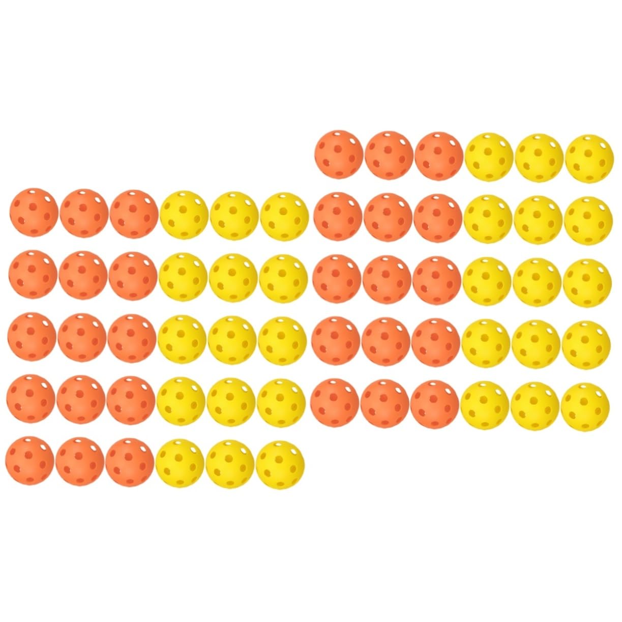 balacoo 2sets Drilled Golf Balls for Home Practice Training Balls Safe Indoor Golfing Accessory for Boys and Girls Adults 30pcs*2