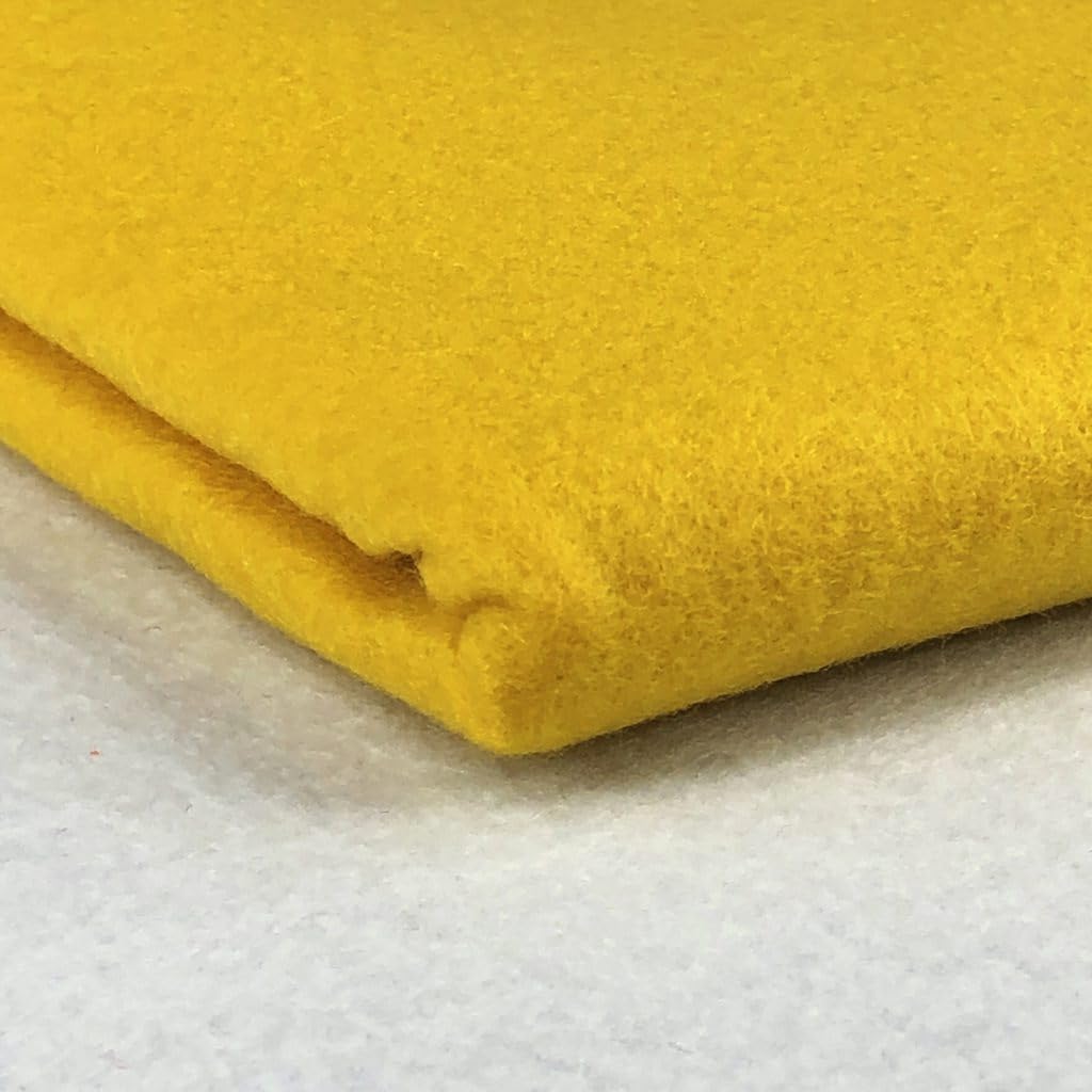 Acrylic Felt Fabric 60 Inch 150cm Wide - Sewing Craft Material - Black, White, Yellow, Green, Brown, Orange, Grey, Blue, Red, Pink, Purple - Felt Sheets for Crafting & Decorations(Yellow, 10m)