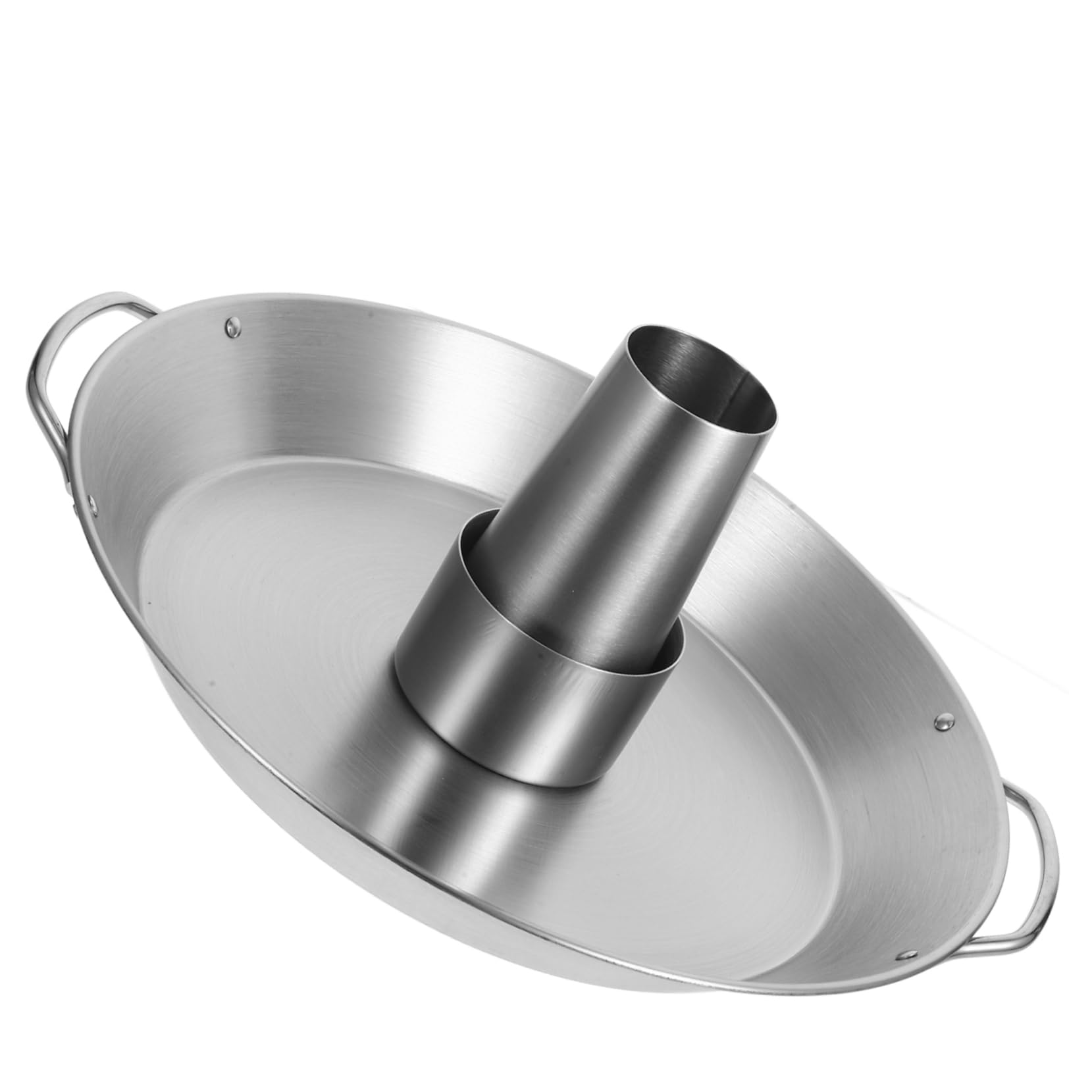 BESTOYARD Soporte para Asar Pollo y Pavo de Acero Inoxidable, Bandeja Circular Desmontable, Estable y Fácil de Limpiar para Barbacoa