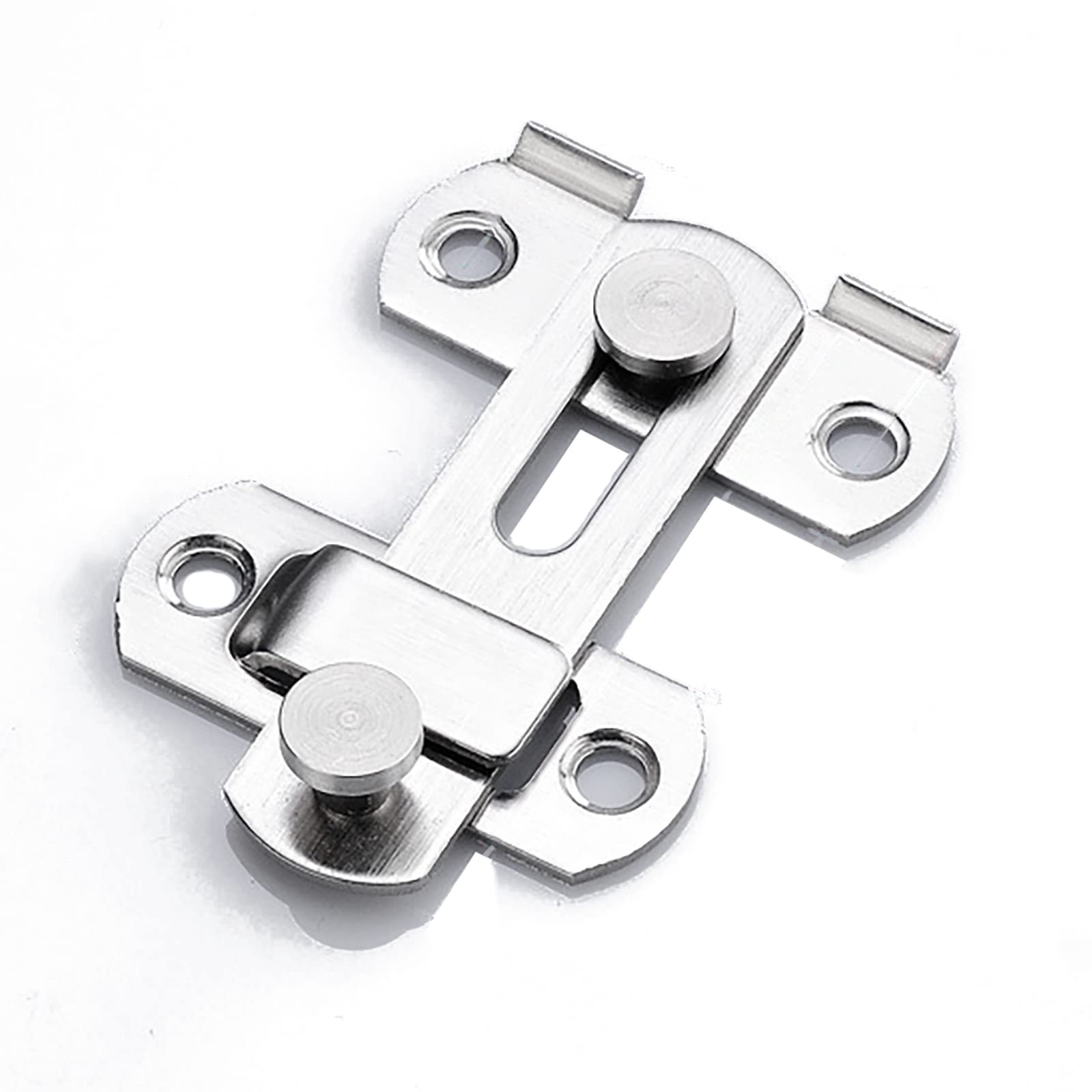Ndlhxkfrp L Sliver Rotate Bolt Latch Lock, Stainless Steel 180 Degree Slide Bolt Door Gate Latch Multicolor For Cabinet Doors(L Sliver)