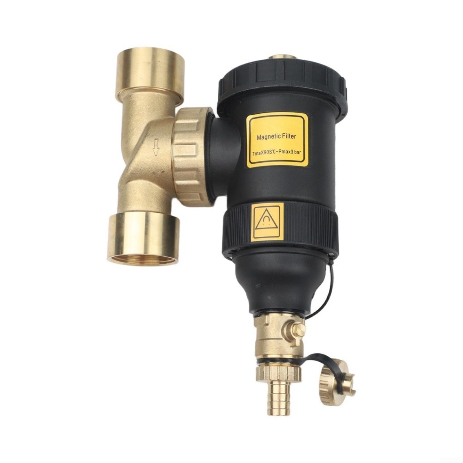 Filtro de calefacción, filtro protector de caldera, filtro magnético para calefacción DN20 DN25 DN32, separador de lodos con filtro de acero inoxidable, contra la oxidación y los depósitos
