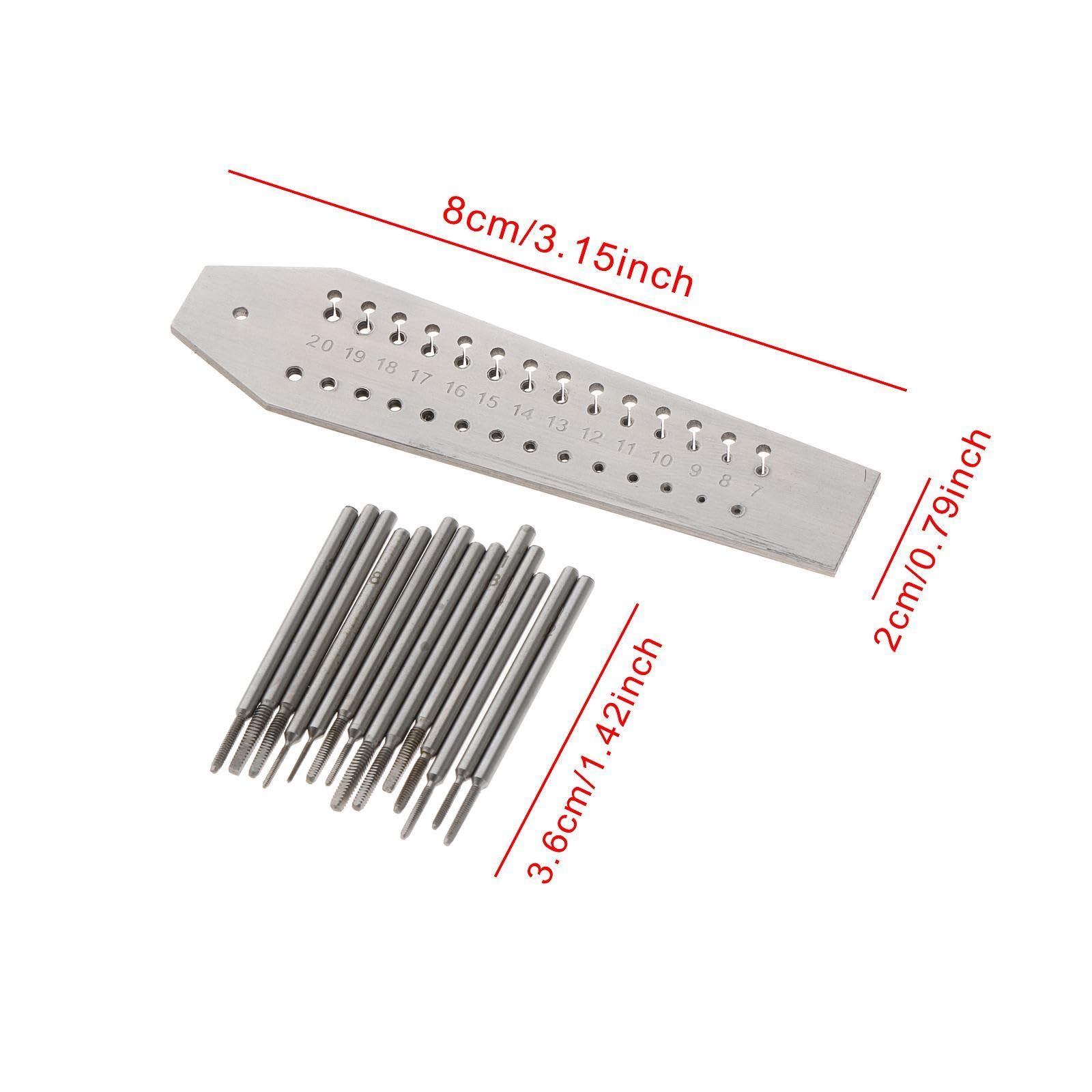 Harilla Outil de réparation de Montres à tarauds et filières horlogers, Ensemble de plaques à Micro-vis Pratiques pour débutants, Fabrication de Bijoux