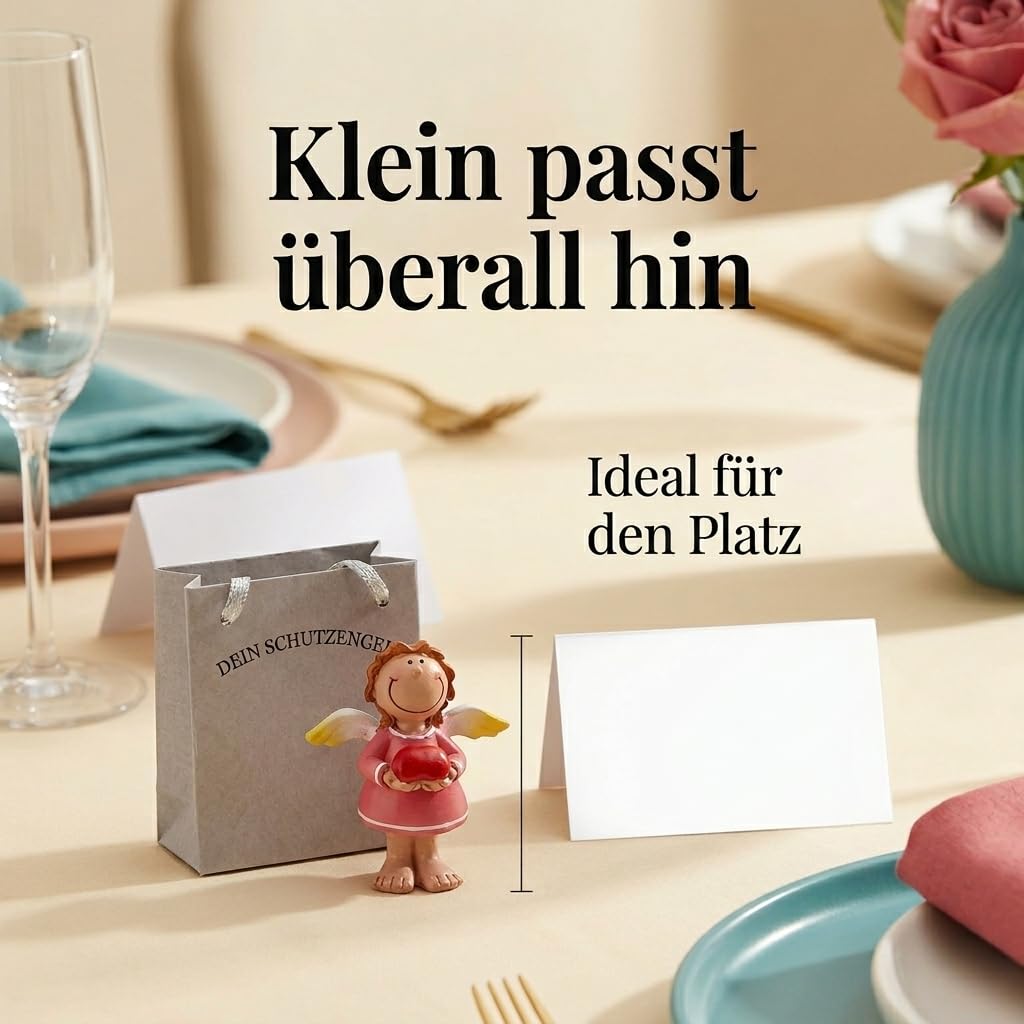 MIJOMA Schutzengel Rosa-Türkis, 24er Set in Tütchen | Handbemalt, einzeln in Geschenktüte, für Hochzeit, Gastgeschenk, Feiern, Danksagungen & Abschiede