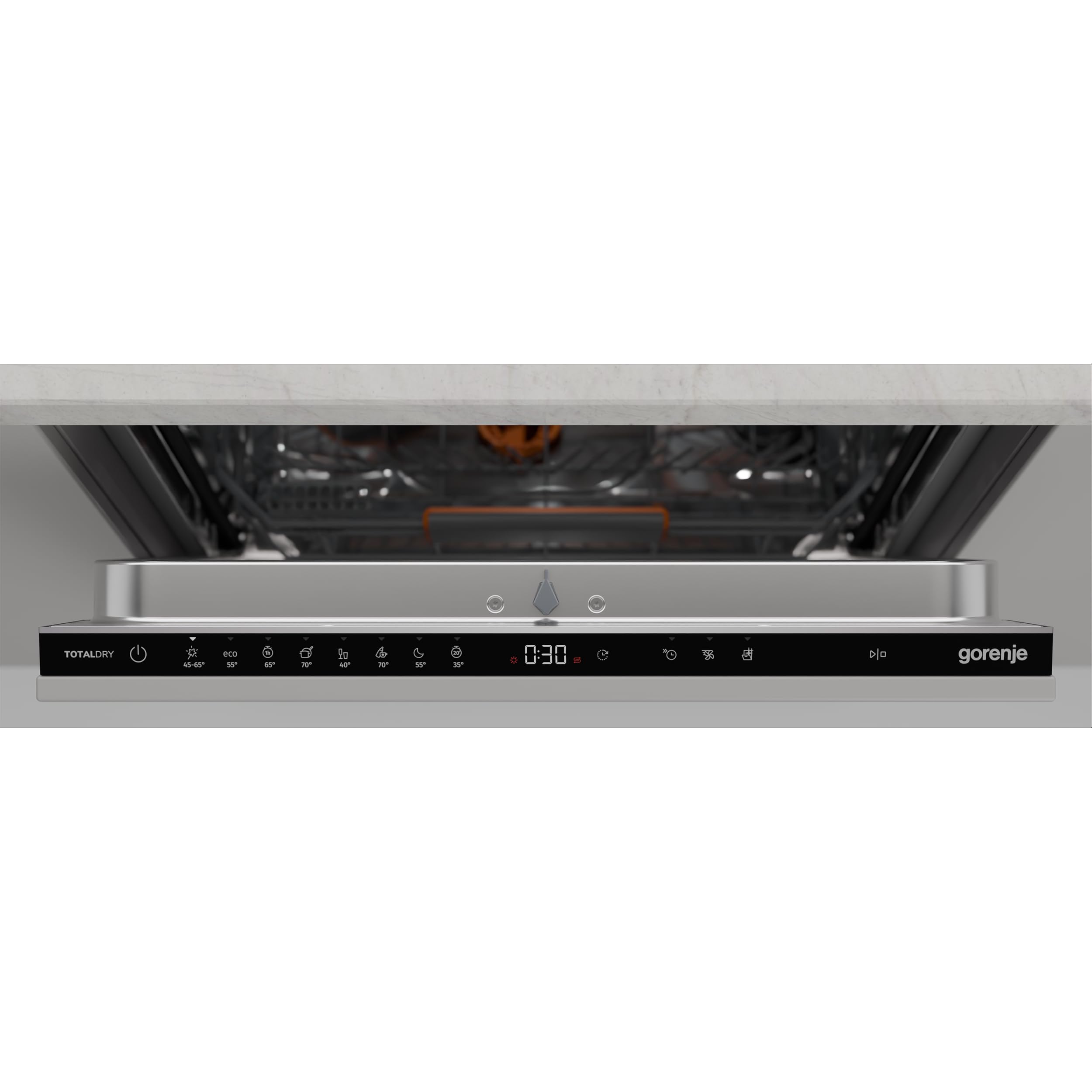 Gorenje GV16B Vollintegrierbar Geschirrspüler/60 cm/8 Programme/16 Maßgedecke/Europäische Qualität/Total AquaStop/TotalDry/Intensive Reinigungszone/BottleWash/FlexUse/Einbaumaße(BxHxT): 60× 82×55,5 cm