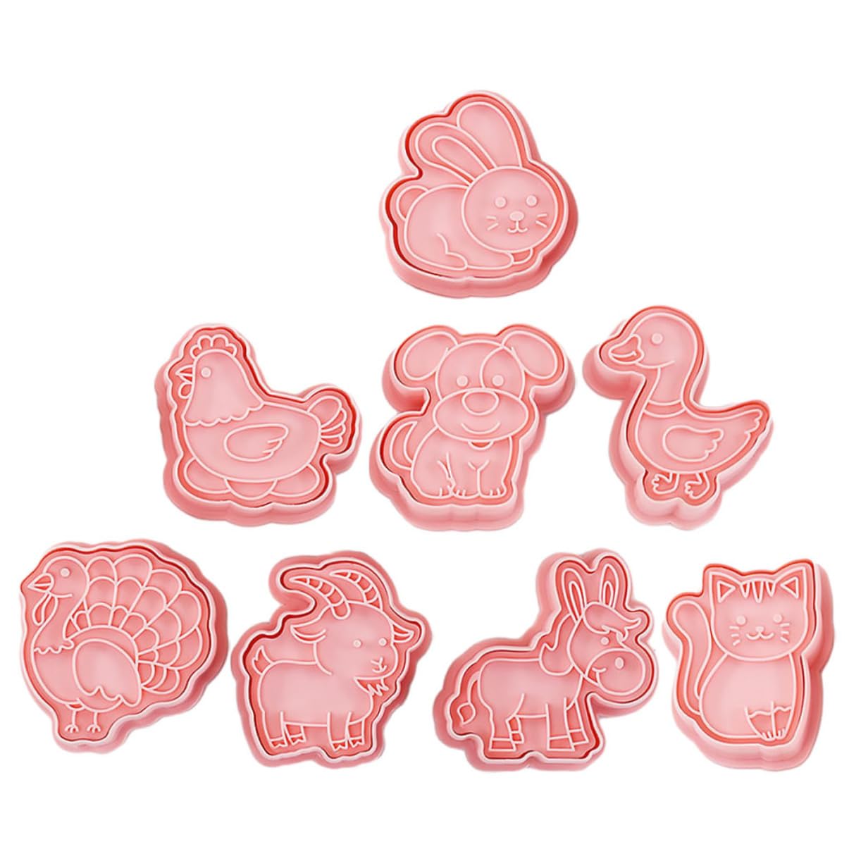 Cabilock 5sätze Wiederverwendbaren Tiermotiv-plätzchenausstechern Kunststoff Für Kreative Backprojekte Für Geburtstagsfeiern Und Festliche Anlässe