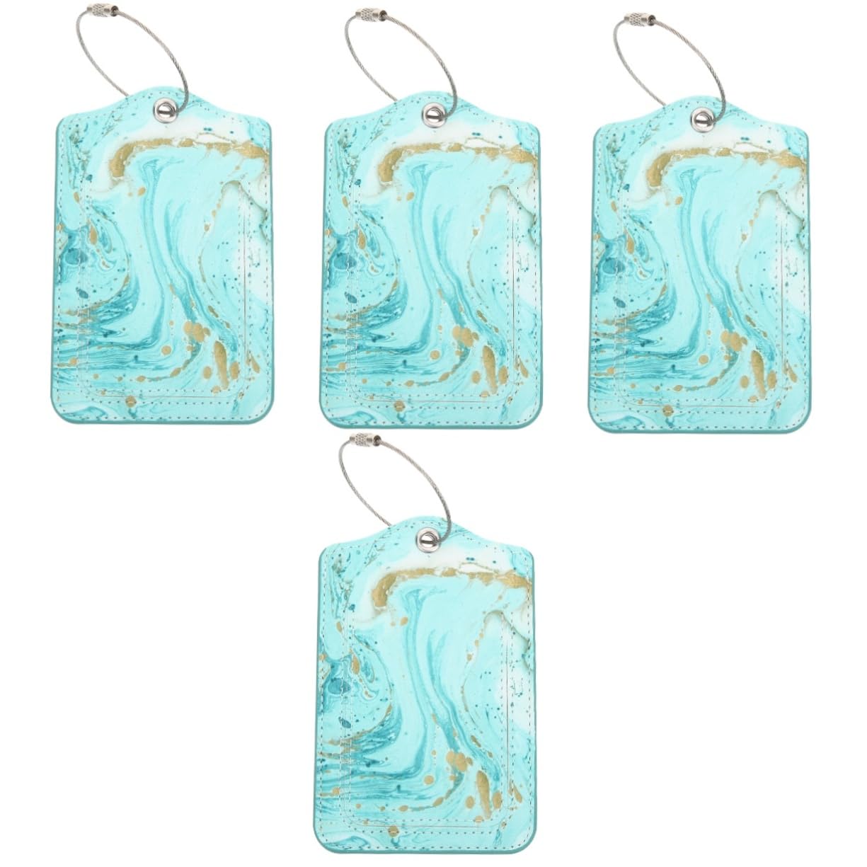 LIFKOME 4 Etichette Identificative Per Bagagli Da Viaggio Personalizzate E Luminose in Pu Etichette Identificative Per Valigie