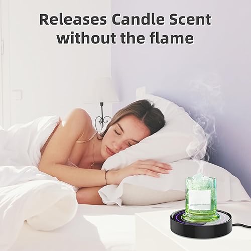 Miniatura 8 de Calentador de café con juego de tazas, calentador eléctrico de tazas para escritorio, oficina, uso doméstico, calentador de velas con interruptor