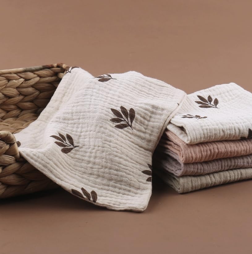 Image of Generic Muslin Washcloths, Organic Cotton Baby Blankets for Babies, Toddlers, Infants, Sunflower Print