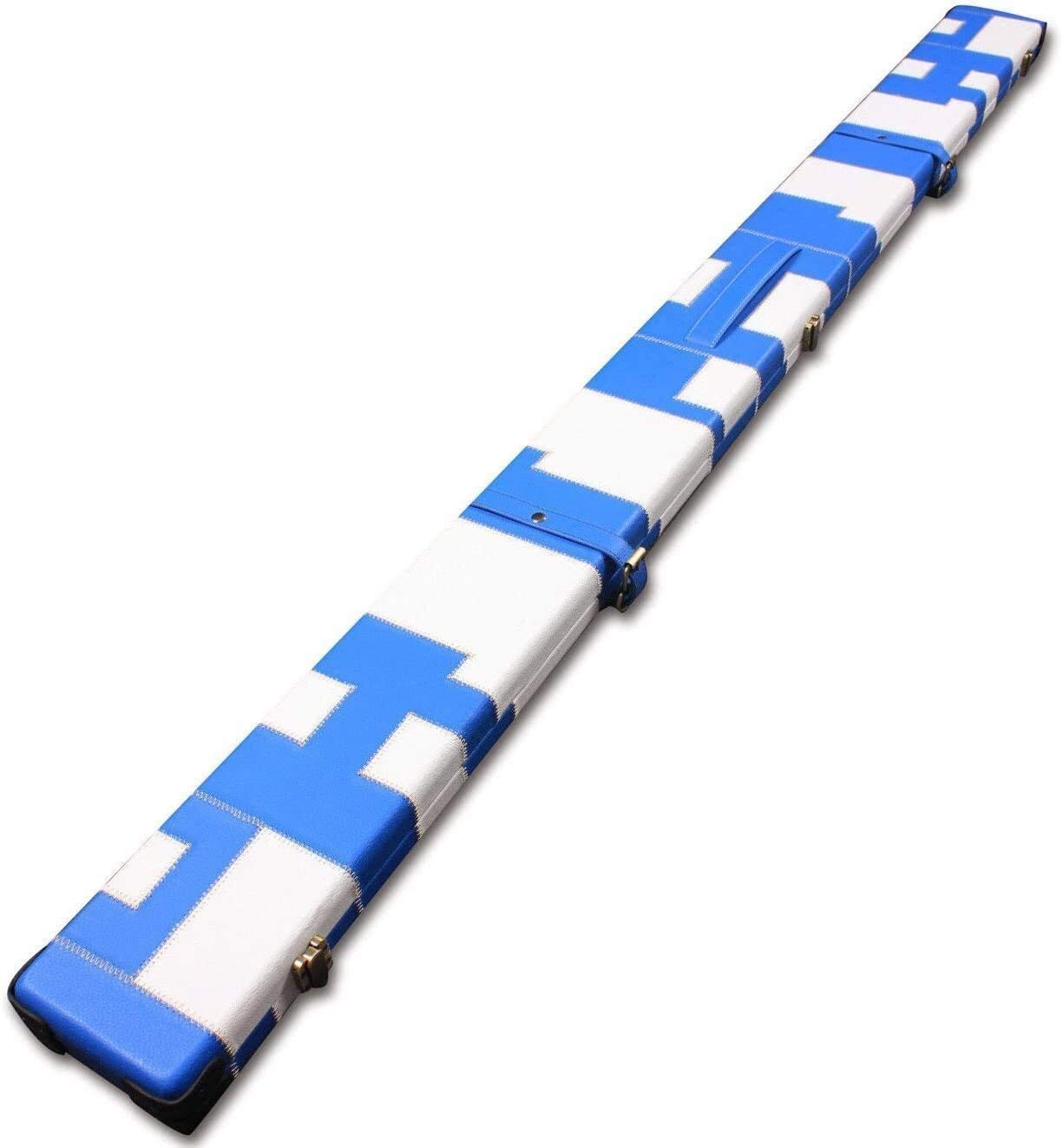 Coffret snooker MU haut de gamme bleu et blanc large 3 queues 1 pièce