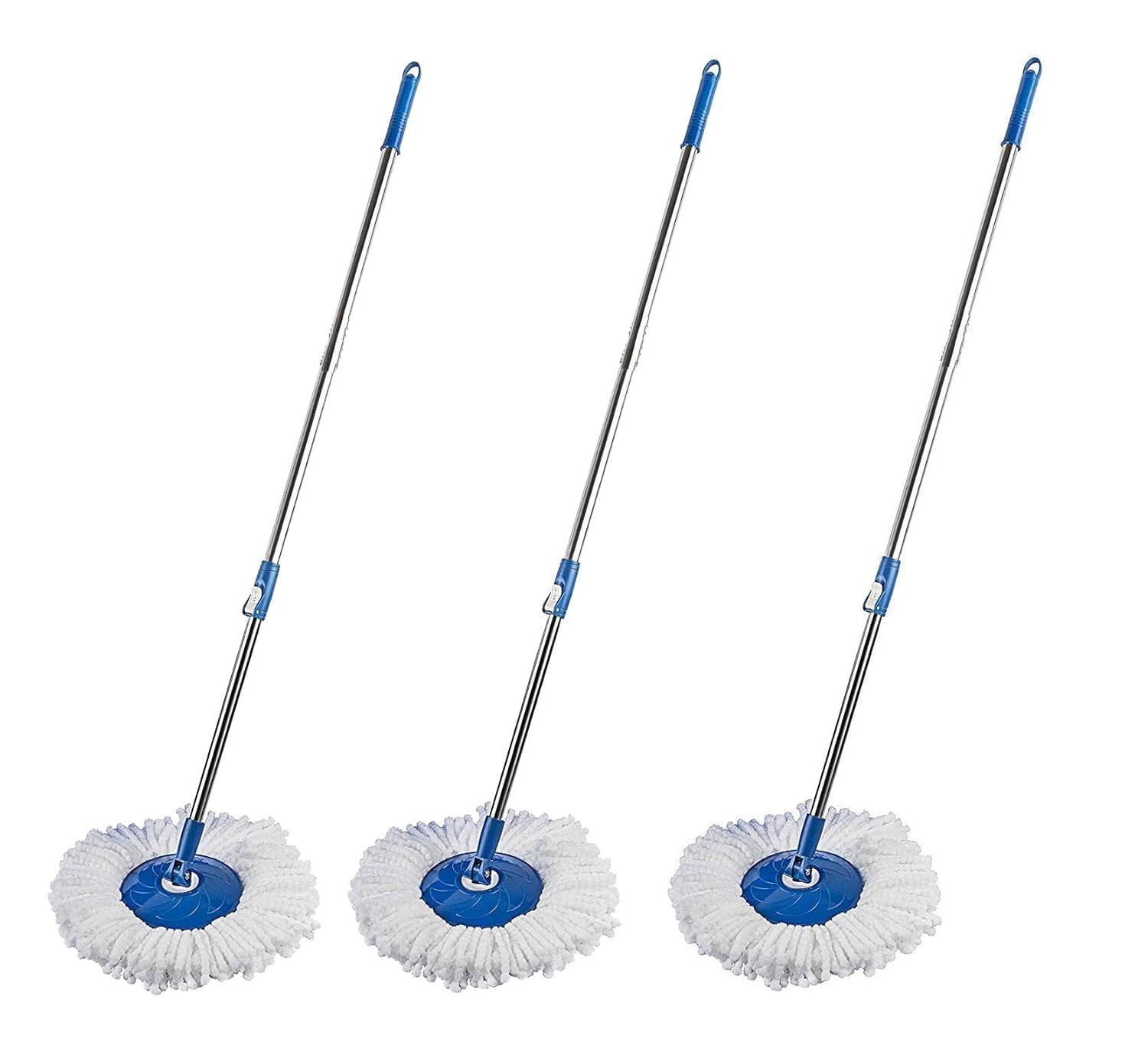 Zeqon Spin Mop Broom Handle Stick with Microfiber Head Mop Refill Stainless Steel Pole for 360° Floor Cleaning (Multicolor Pack of 1) (B0D46TPFD1) Amazon Price History, Amazon Price Tracker