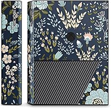 Skin compatible con Microsoft Xbox 360 E, diseño de flores, color azul