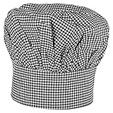 Hutshopping Kochmütze Pepita Gastromützen Küchenmützen (One Size - schwarz)