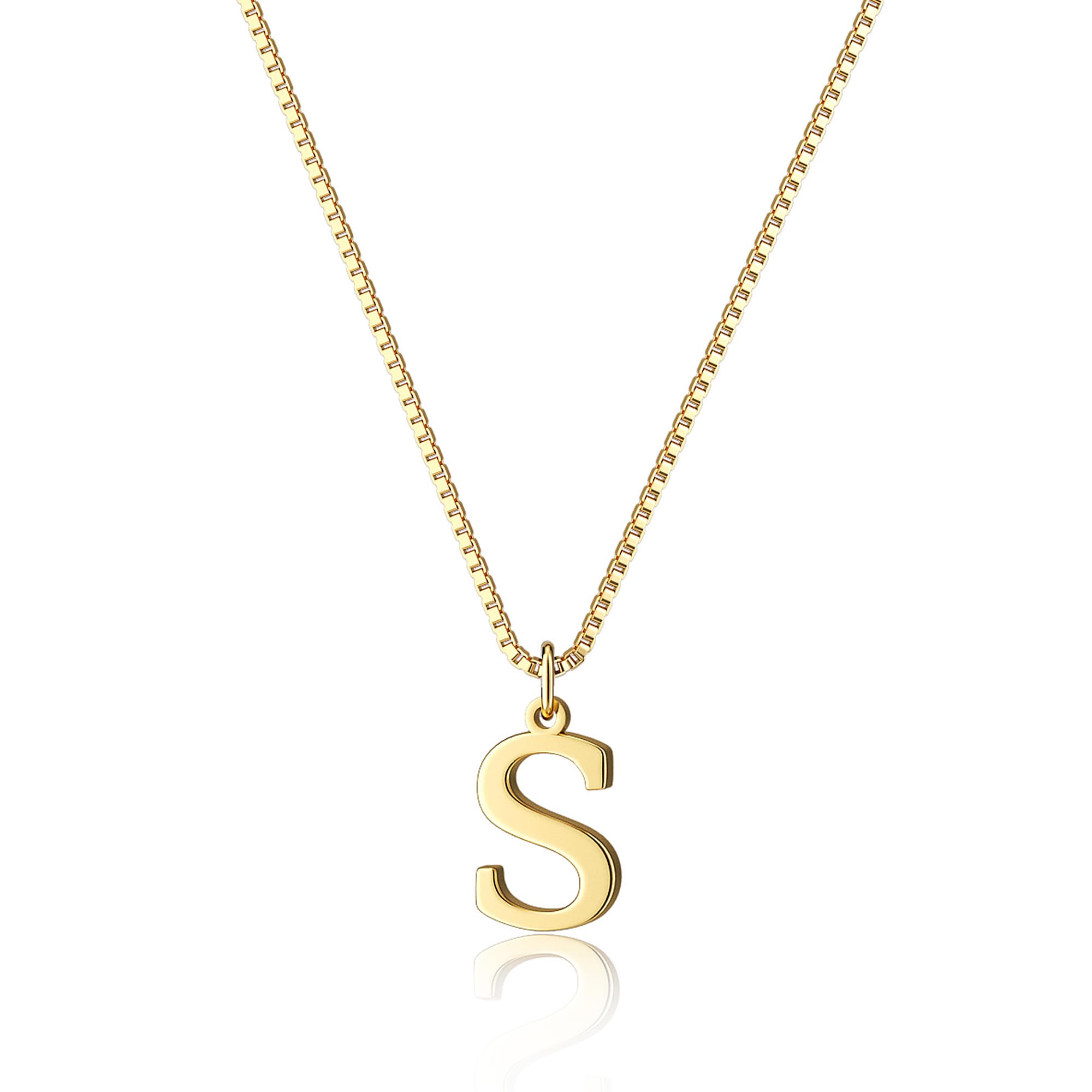 Gold Initial Necklaces for Women, Dainty Gold Letter Necklace Tiny A-Z Pendant Choker Necklace Trendy Cute Personalized Monogram Name Necklace Gold Jewelry Necklace for Women Gift