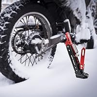 Vista 2 de NC Soporte de trípode ajustable universal de aluminio para moto, scooter, soporte lateral modificado, accesorios de motocicleta (rojo)