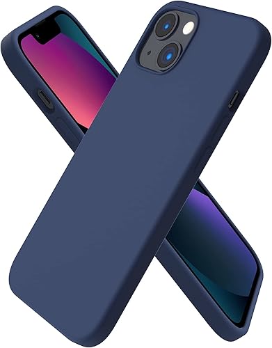 Miniatura 21 de ORNARTO Funda compatible con iPhone 13 6.1, silicona líquida delgada de 3 capas cubierta completa de goma de gel suave funda de teléfono cubierta