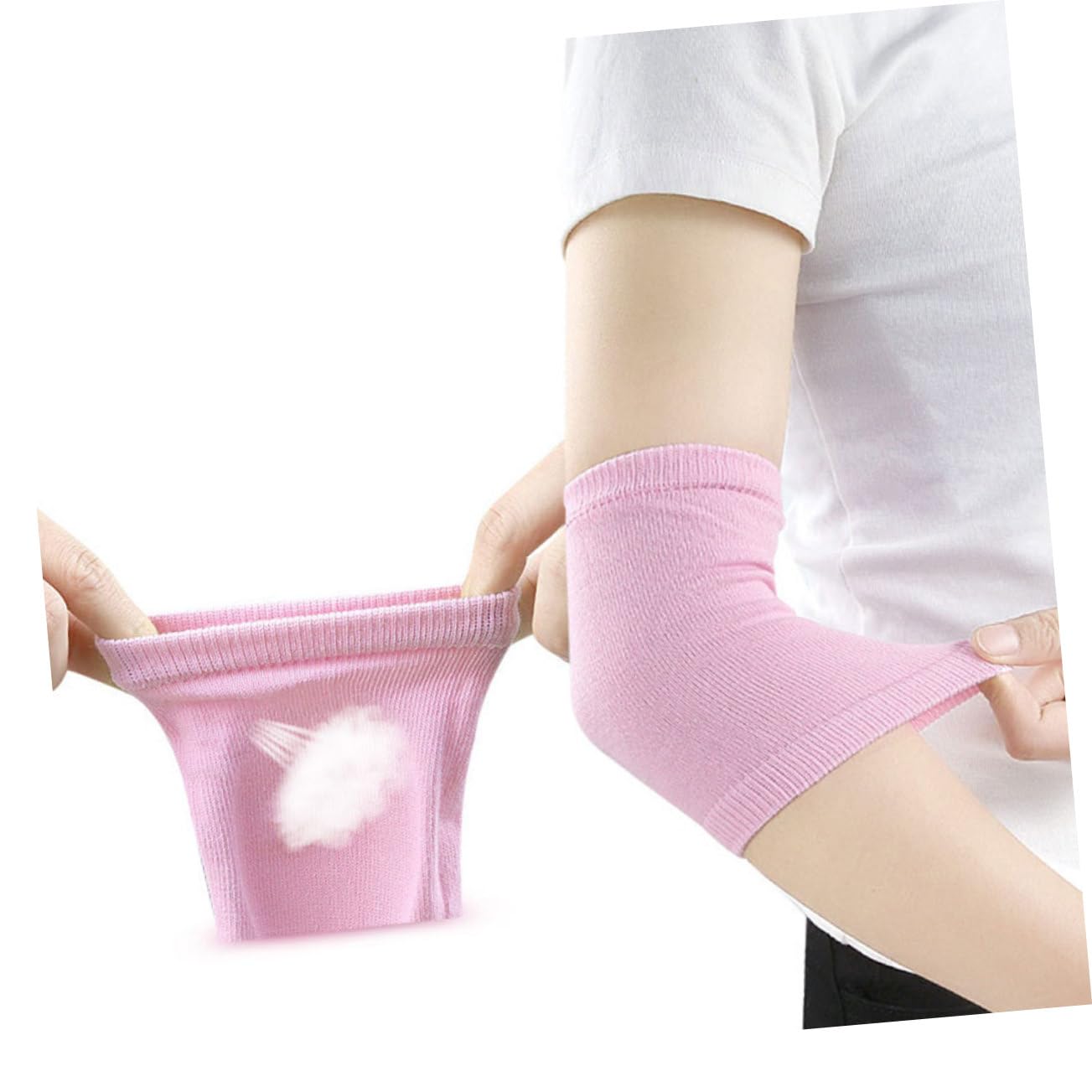 Baluue 6pairs Moisturizing Gel Elbow Covers Comfortable Skin Care Elbow Support for Dry Skin Breathable and Lightweight Design for Home and Salon Use