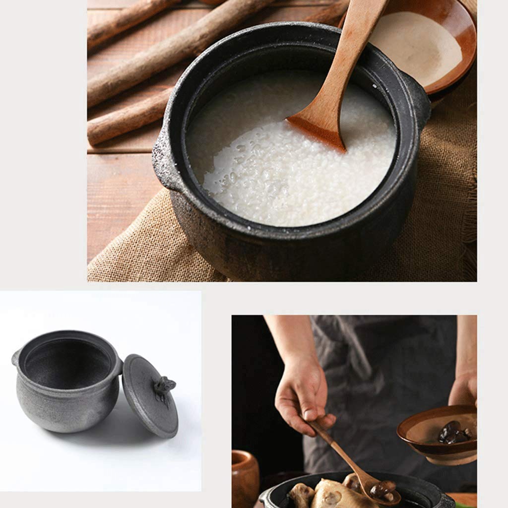 Ceramiczny garnek do gotowania Zapiekanka, tradycyjna medycyna ręcznie robiony garnek garnek staromodny domowy garnek ziołowy zapiekanka stary garnek (rozmiar: L) (rozmiar: S)