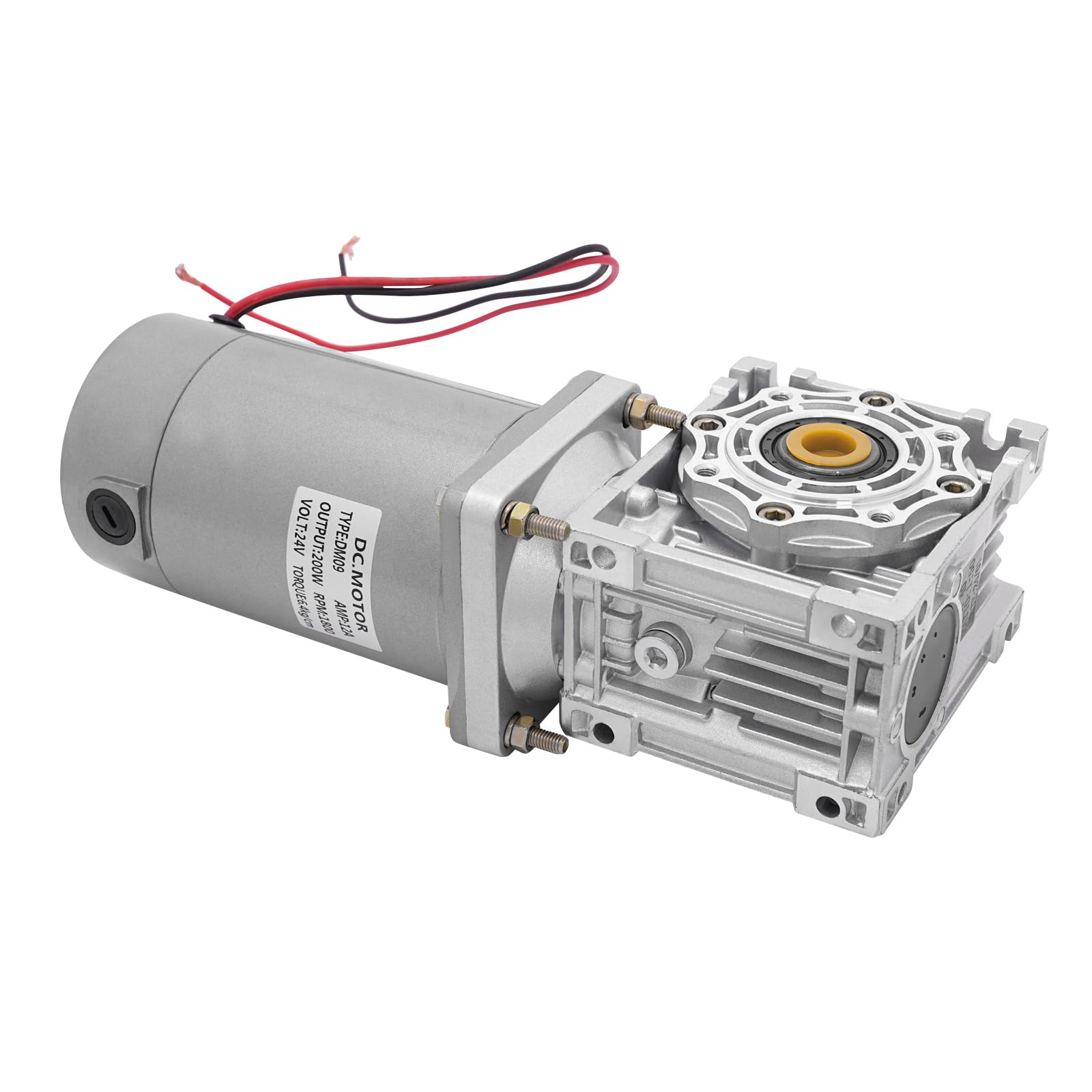 Motor eléctrico CC de aleación de aluminio fundido a presión y acero, motor de engranaje reductor DC DC DC 50K 24V 1800RPM DC motor de engranaje helicoidal