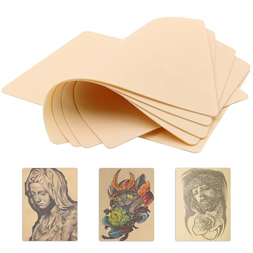 Jconly 10 Sheets 86 Double Sides Fake Skin, Microblading Eyebrows or Lips Practice Skin for Beginners and Experienced Artists - 10 Count (Pack of 1)