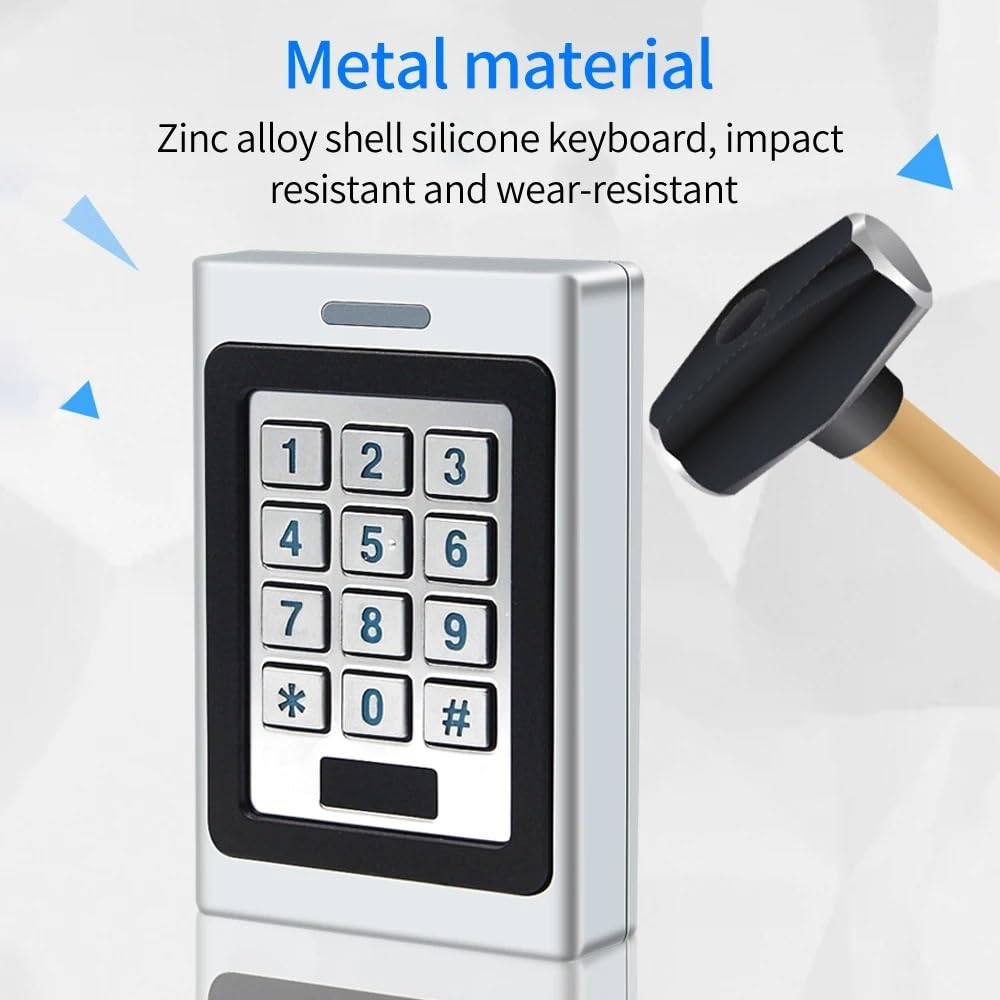 di Controllo accessi in Metallo Zinco Doppia Porta Tastiera a 2 relè Apricancello elettronico RFID Magnetico Digitale for Kit Serratura Intelligente
