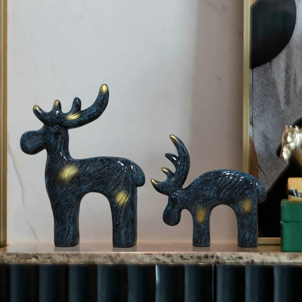 Artisanat en résine de cerf abstrait sculpture pour maison