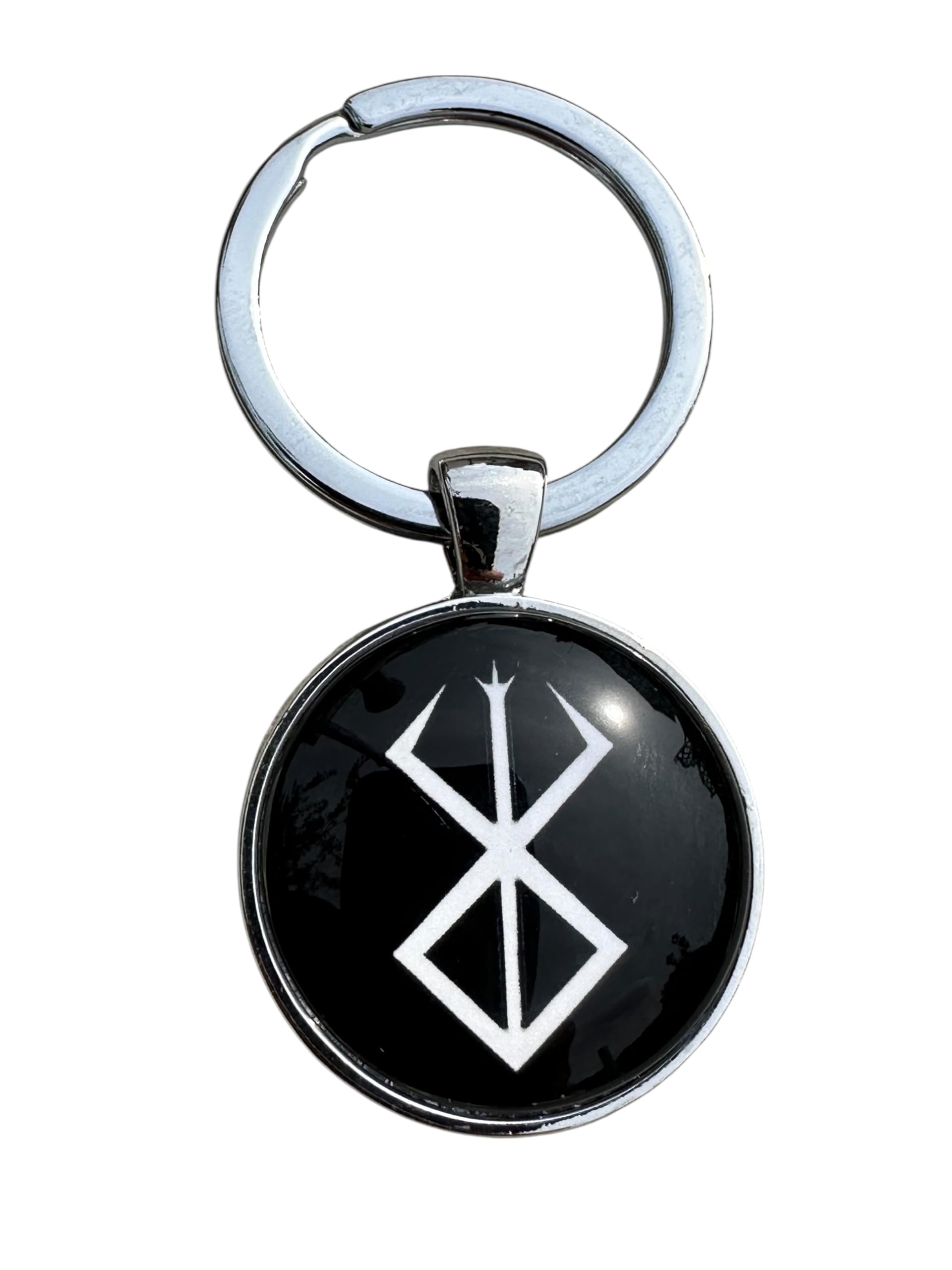 Patch Nation Unisex White Berserk Berserker Brand Of Sacrifice Norse Rune Viking Metal Keychain Keyring (White)