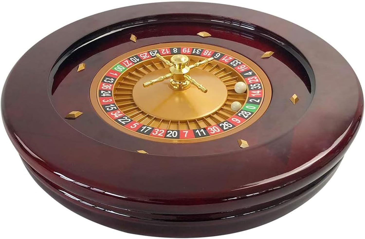 Deluxe Casino Grade Roulette Wheel Set con 2 palline, perfetto per le serate di gioco a casa e giochi da tavolo per il tempo libero