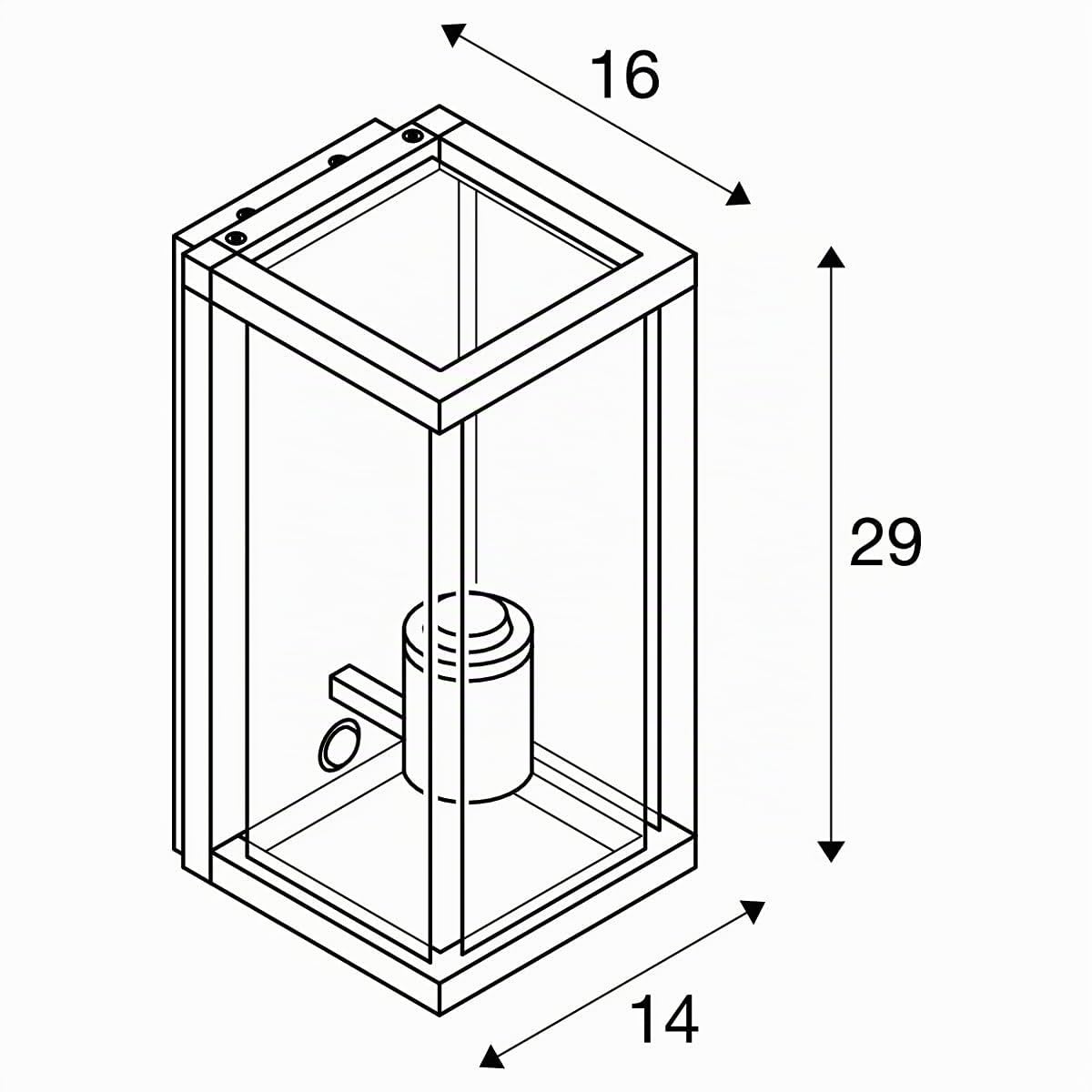 SLV Wandlampe QUADRULO | für die effektvolle Außenbeleuchtung von Wänden und Hauseingang | Wandstrahler, Wandleuchte, Aussenleuchte, Gartenlampe, Wegeleuchte | E27, 15W max, Grey