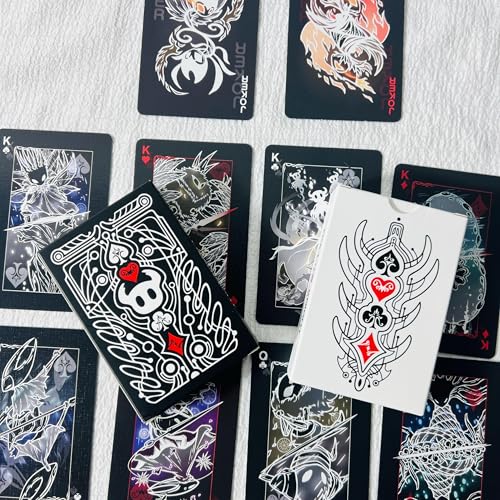 Naipes Hollow Knight tamaño póker 6x9 cm diseño blanco y negro miniatura 3