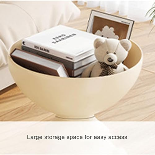 Miniatura 8 de Mesa auxiliar para sofá móvil, mesa auxiliar, mesitas de noche redondas con estante de almacenamiento, mesa final de moda