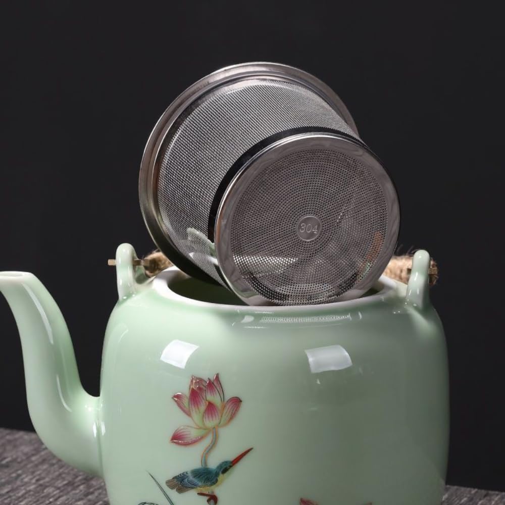 Service à thé en céladon 7 pièces avec Tasses à thé minimalistes Modernes en céramique Chinoise