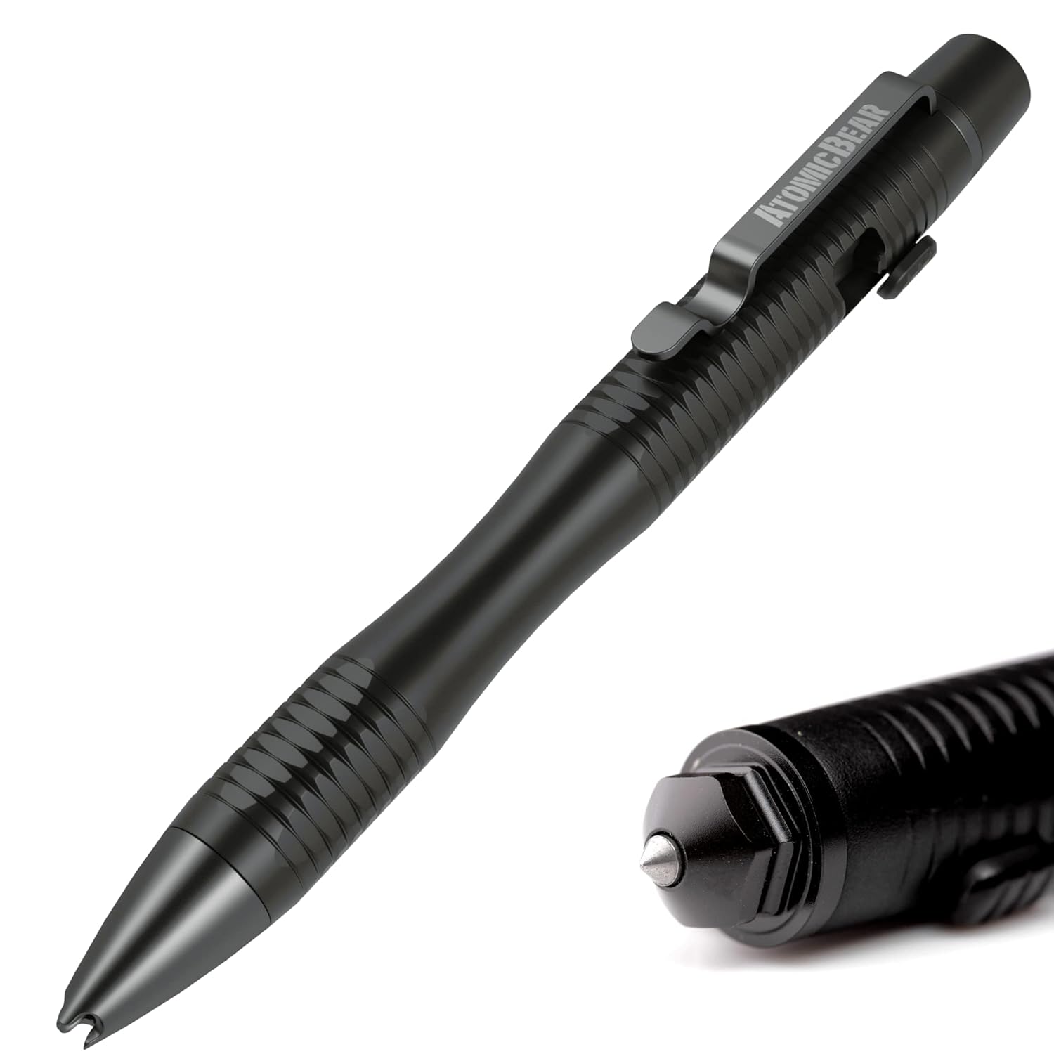 The Atomic Bear Stealth Pen Pro Tactical Pen for Self Defense - Enhanced Writing Survival Pen with Glass