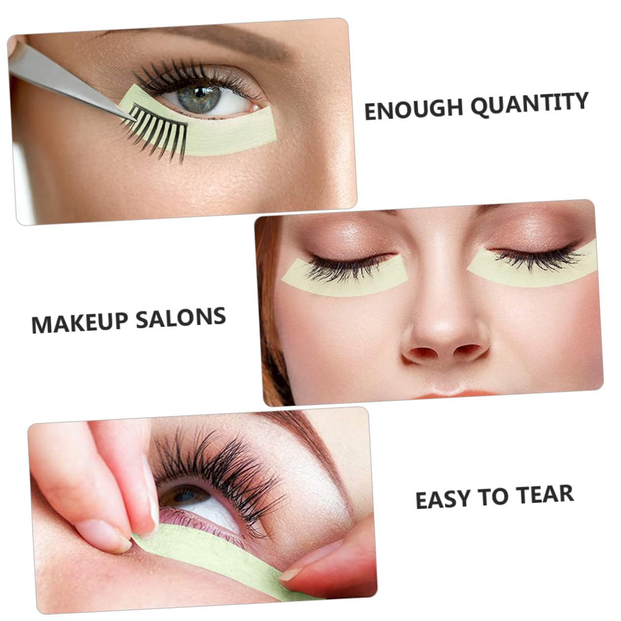 Housoutil Essential Lash Extension Adhesive Tapes 7pcs Pe Non-woven Isolation Patches Cutting Tool
