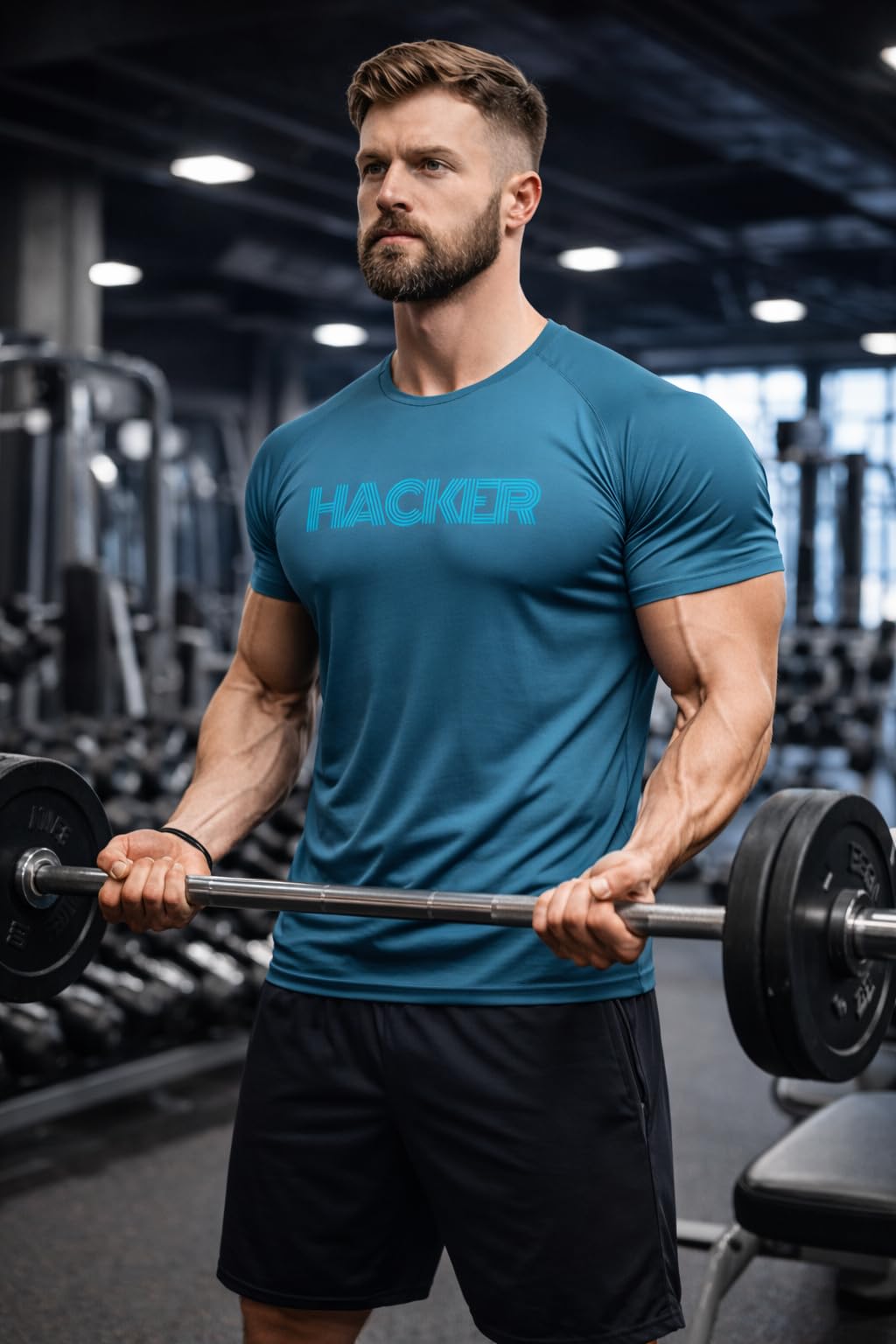 3Colours RGB Polyester T-Shirt, High-Performance, Quick-Dry Sportswear-Hacker (in, Alpha, XL, Regular, Blue) 3