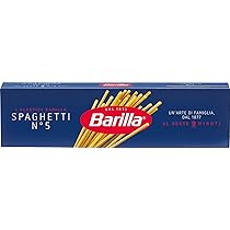 Barilla Spaghetti N.5 di Semola di Grano Duro, I Classici, Tempo di Cottura 9 Minuti, Confezione da 500g
