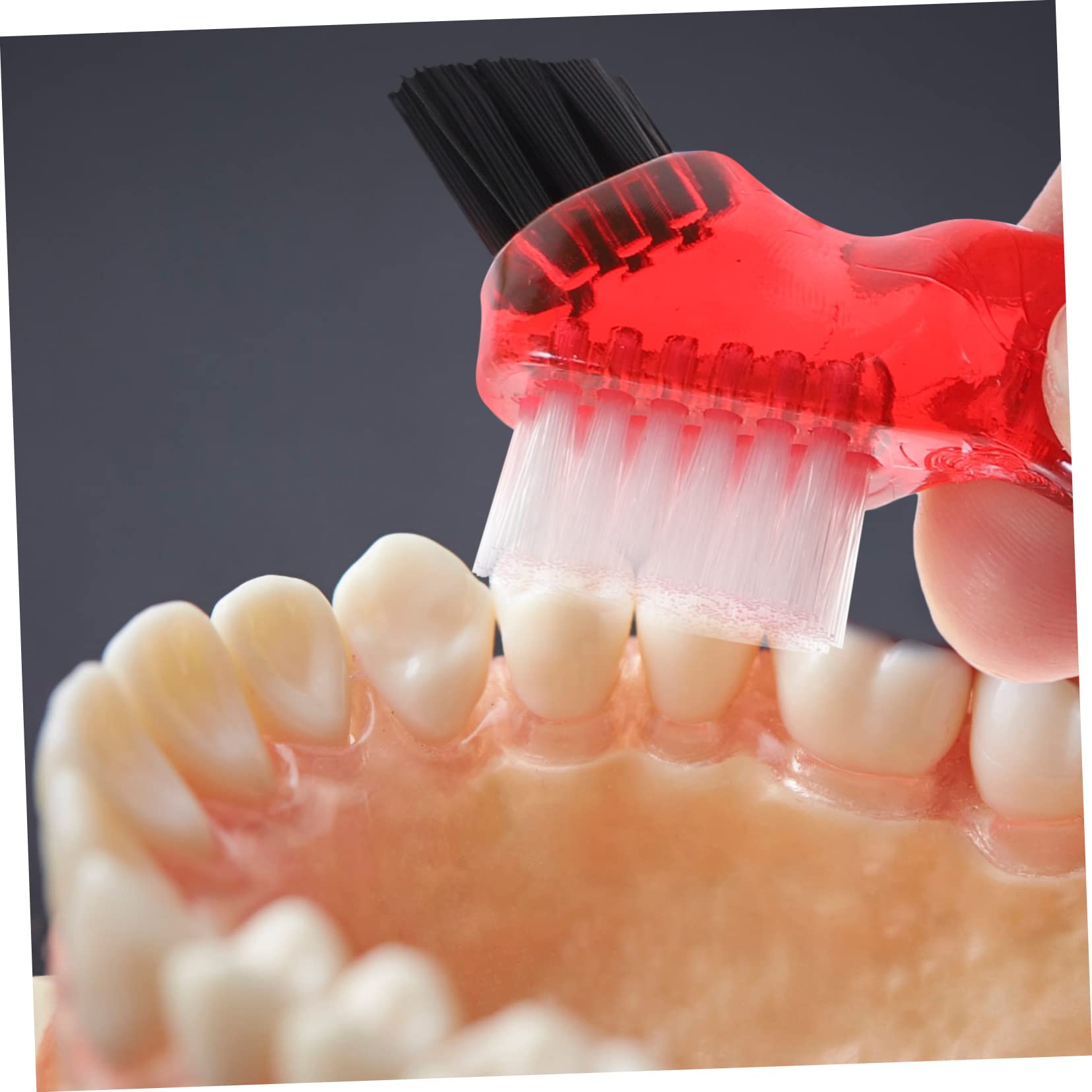 Ipetboom 16pezzi Spazzolini Per Pulizia Dentarie Spazzole Doppio Lato Per Igiene Orale Pulizia Efficiente Di Dentarie Parziali e Totali Colori Vivaci Arancione